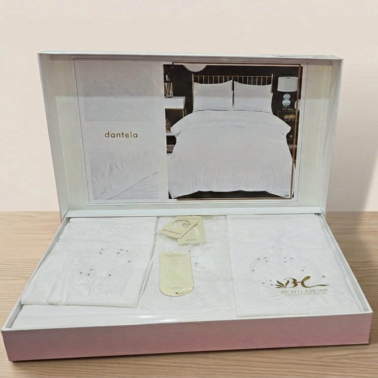 Parure de Draps Élégante avec Broderie – Confort & Luxe pour Votre Chambre