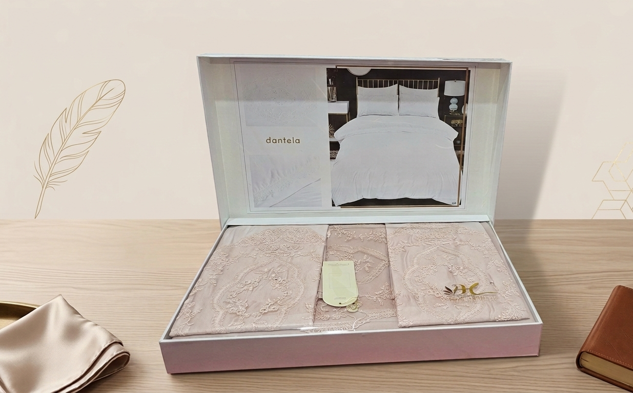 Parure de Draps Élégante avec Broderie – Confort & Luxe pour Votre Chambre