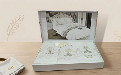 Parure de Draps Élégante avec Broderie – Confort & Luxe pour Votre Chambre