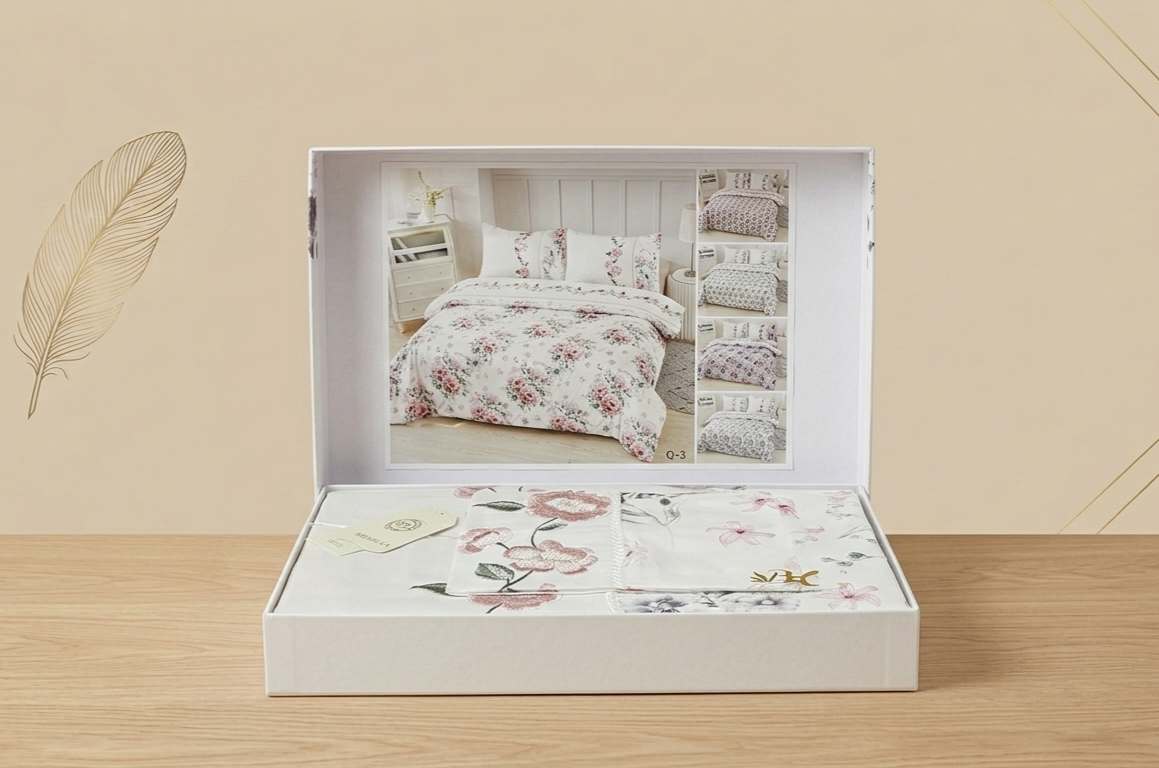 Parure de Draps Élégante avec Broderie – Confort & Luxe pour Votre Chambre