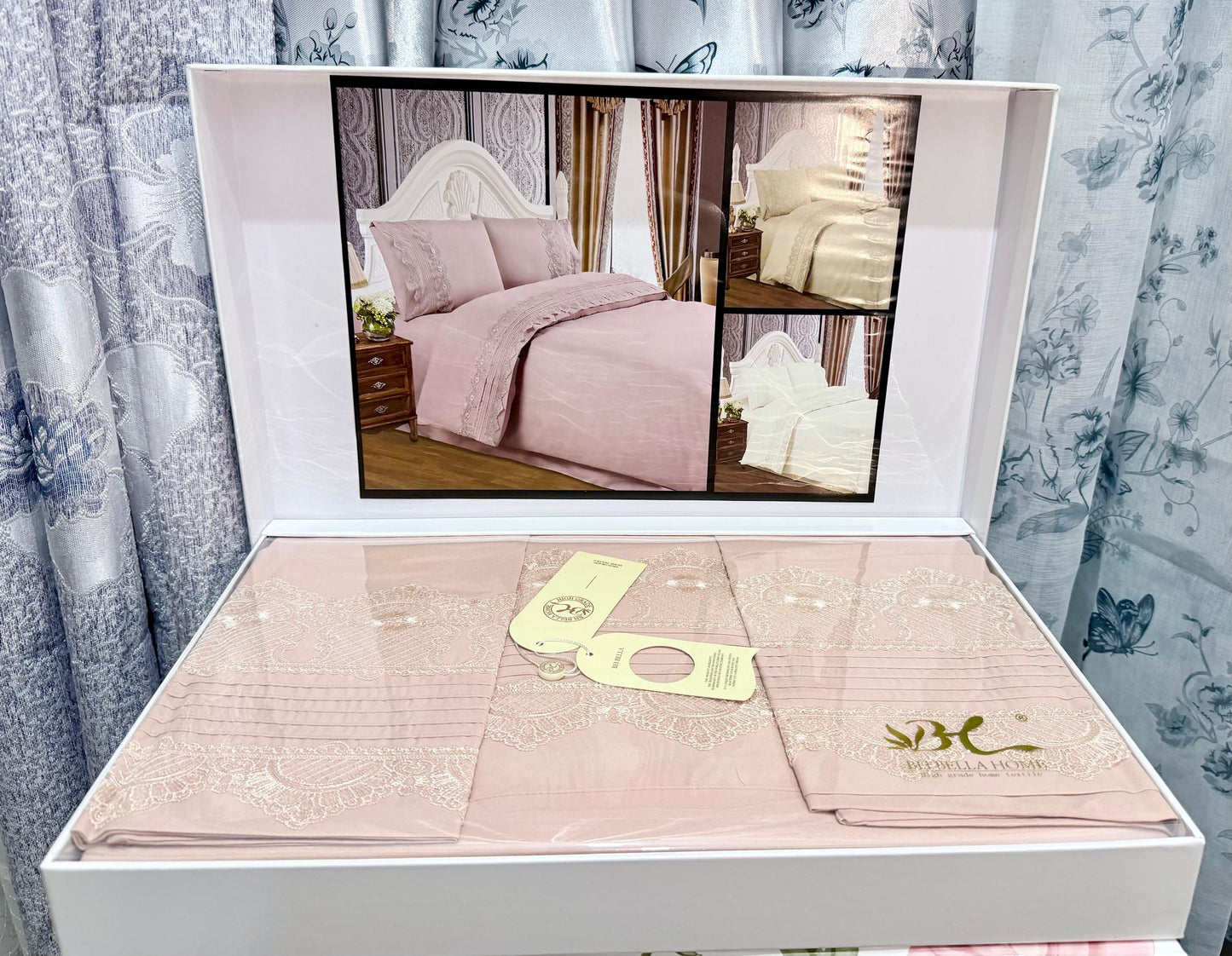 Parure de Draps Élégante avec Broderie – Confort & Luxe pour Votre Chambre
