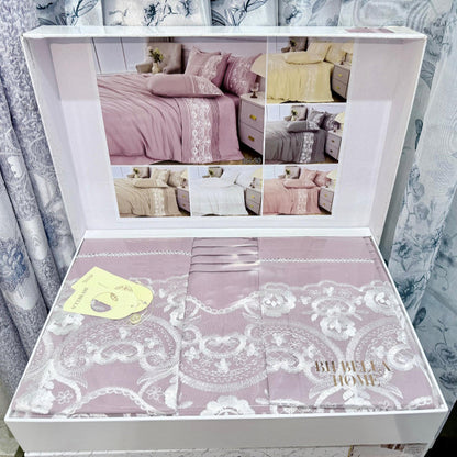 Parure de Draps Élégante avec Broderie – Confort & Luxe pour Votre Chambre